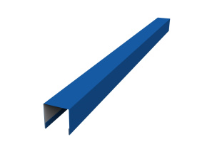 Планка вертикальная лицевая для забора жалюзи Palermo 0,45 PE с пленкой RAL 5005 сигнальный синий