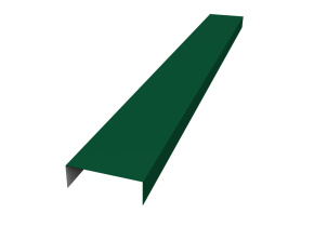 Декоративная накладка прямая для горизонтального монтажа штакетника 0,45 PE с пленкой RAL 6005 зелен