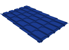 Металлочерепица квадро профи 0,45 PE RAL 5002 ультрамариново-синий