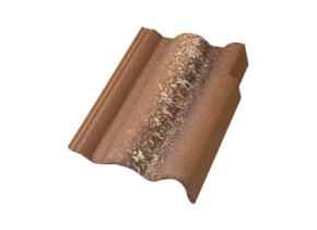 Боковая цементно-песчаная черепица Braas Адриа правая, коричневый