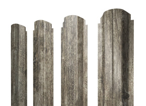 Штакетник П-образный А фигурный 0,45 Print Elite Nordic Wood TwinColor