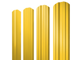 Штакетник Twin фигурный 0,45 PE RAL 1018 цинково-желтый