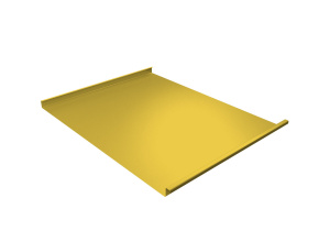 Фальц двойной стоячий 0,45 PE с пленкой на замках RAL 1018 цинково-желтый