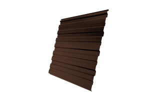 Профнастил С10R Grand Line 0,5 GreenCoat Pural BT, matt RR 887 шоколадно-коричневый (RAL 8017 шокола