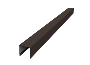 Планка вертикальная лицевая для горизонтального монтажа штакетника 0,45 Drap RR 32 темно-коричневый