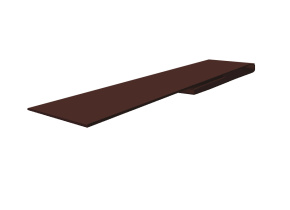 Планка финишная 46х25 0,5 GreenCoat Pural BT с пленкой RR 887 шоколадно-коричневый (RAL 8017 шоколад
