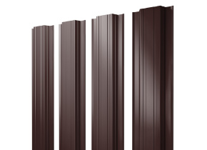 Штакетник Прямоугольный 0,5 GreenCoat Pural BT, matt RR 887 шоколадно-коричневый (RAL 8017 шоколад)