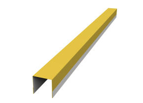 Планка вертикальная обратная для горизонтального монтажа штакетника 0,45 PE с пленкой RAL 1018 цинко