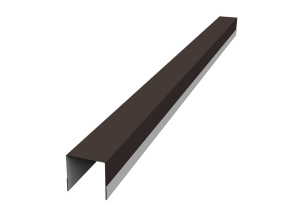 Планка вертикальная обратная для горизонтального монтажа штакетника 0,45 Drap RR 32 темно-коричневый