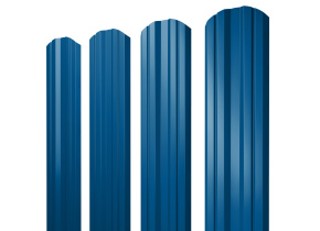 Штакетник Twin фигурный 0,4 PE RAL 5005 сигнальный синий