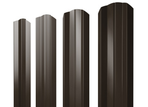 Штакетник М-образный А фигурный 0,4 PE RR 32 темно-коричневый