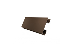 Планка Н-образная 0,5 GreenCoat Pural BT с пленкой RR 32 темно-коричневый (RAL 8019 серо-коричневый)