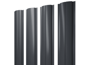 Штакетник Полукруглый Slim 0,45 PE RAL 7024 мокрый асфальт