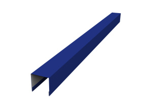 Планка вертикальная лицевая для забора жалюзи Palermo 0,45 PE с пленкой RAL 5002 ультрамариново-сини