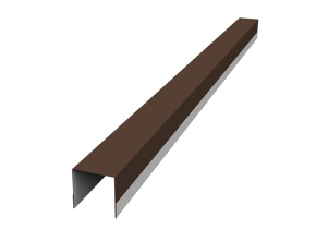 Планка вертикальная обратная для горизонтального монтажа штакетника 0,45 Drap ST RAL 8017 шоколад