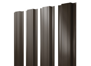 Штакетник Прямоугольный 0,5 Satin RR 32 темно-коричневый