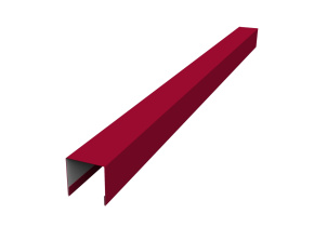 Планка вертикальная лицевая для забора жалюзи Palermo 0,45 PE с пленкой RAL 3003 рубиново-красный