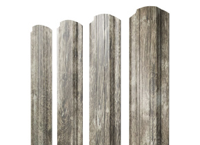 Штакетник Прямоугольный фигурный 0,45 Print Elite Nordic Wood TwinColor