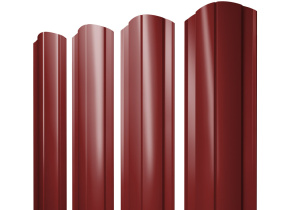 Штакетник Круглый фигурный 0,5 Satin RAL 3011 коричнево-красный