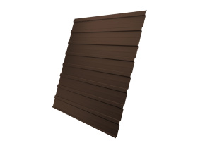 Профнастил С10A Grand Line 0,5 GreenCoat Pural BT, matt RR 887 шоколадно-коричневый (RAL 8017 шокола