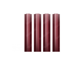 Штакетник Круглый 0,45 PE-Double RAL 3005 красное вино (1,8м)