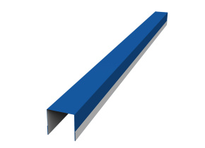 Планка вертикальная обратная для горизонтального монтажа штакетника 0,45 PE с пленкой RAL 5005 сигна