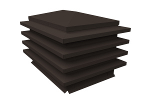 Дымник на трубу елка 650х390мм 0,5 Satin с пленкой RR 32 темно-коричневый