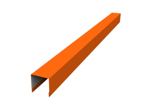Планка вертикальная лицевая для забора жалюзи Palermo 0,45 PE с пленкой RAL 2004 оранжевый