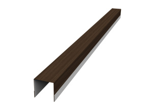 Планка вертикальная обратная для горизонтального монтажа штакетника 0,45 Print Elite Coffee Wood Twi