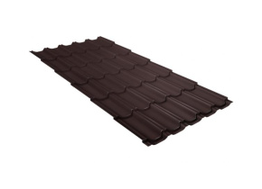 Металлочерепица квинта плюс 0,5 Rooftop Бархат RAL 8017 шоколад