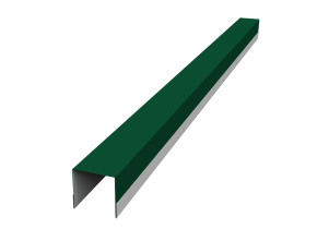 Планка вертикальная обратная для горизонтального монтажа штакетника 0,45 PE с пленкой RAL 6005 зелен