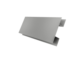 Планка H-образная Экобрус 0,5 Satin с пленкой RAL 9006 бело-алюминиевый