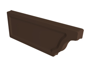 Заглушка желоба левая Vortex Project 210мм RAL 8017 шоколад