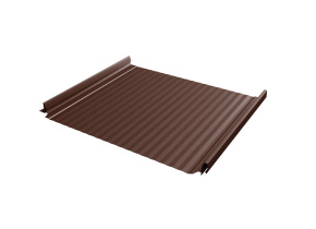 Кликфальц Pro Gofr 0,5 Rooftop Бархат с пленкой на замках RAL 8017 шоколад