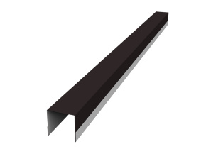 Планка вертикальная обратная для горизонтального монтажа штакетника 0,45 Drap ST RAL 9005 черный