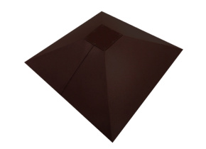 Колпак на столб под фонарь 390х390мм 0,5 GreenCoat Pural BT с пленкой RR 887 шоколадно-коричневый (R