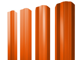 Штакетник М-образный А фигурный 0,45 PE RAL 2004 оранжевый