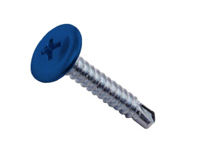 Саморезы ПШС 4,2х19 RAL 5005 (1000 шт)