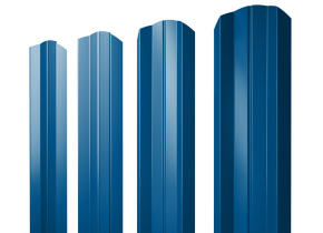 Штакетник М-образный А фигурный 0,5 Satin RAL 5005 сигнальный синий