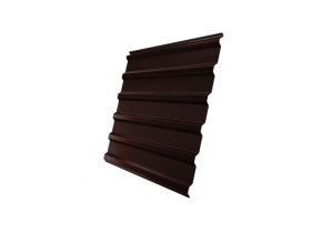 Профнастил С20R Grand Line 0,5 GreenCoat Pural BT, matt RR 887 шоколадно-коричневый (RAL 8017 шокола
