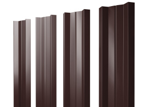 Штакетник М-образный А 0,5 GreenCoat Pural BT RR 887 шоколадно-коричневый (RAL 8017 шоколад)