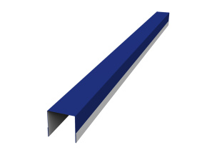 Планка вертикальная обратная для горизонтального монтажа штакетника 0,45 PE с пленкой RAL 5002 ультр