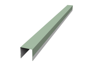 Планка вертикальная обратная для горизонтального монтажа штакетника 0,45 PE с пленкой RAL 6019 бело-