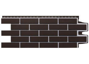 Фасадная панель Grand Line Клинкерный кирпич Премиум шоколадная (шов RAL 7004)