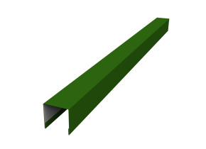 Планка вертикальная лицевая для забора жалюзи Palermo 0,45 PE с пленкой RAL 6002 лиственно-зеленый