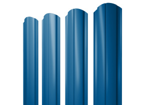 Штакетник Полукруглый Slim фигурный 0,5 Satin RAL 5005 сигнальный синий