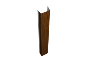 Крепежная планка верхняя Texas 0,45 Print Elite Choco Wood TwinColor