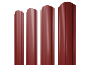 Штакетник Полукруглый Slim фигурный 0,45 PE RAL 3011 коричнево-красный