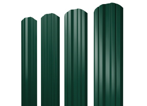 Штакетник Twin фигурный 0,5 PurLite Matt RAL 6005 зеленый мох