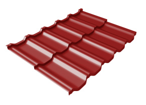 Металлочерепица модульная квинта Uno Grand Line c 3D резом 0,5 Rooftop Бархат RAL 3011 коричнево-кра